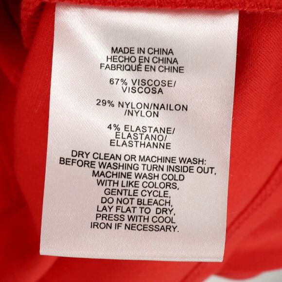 Jones NY Jacket Womens XS Orange Stretch Knit Open Front Pockets Office Career - Picture 13 of 15